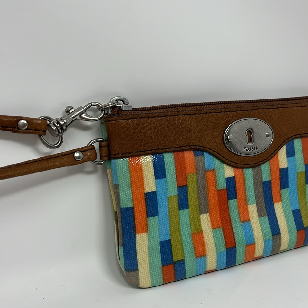 Fossil Key-Per Wristlet Wallet Coated Canvas And … - image 3